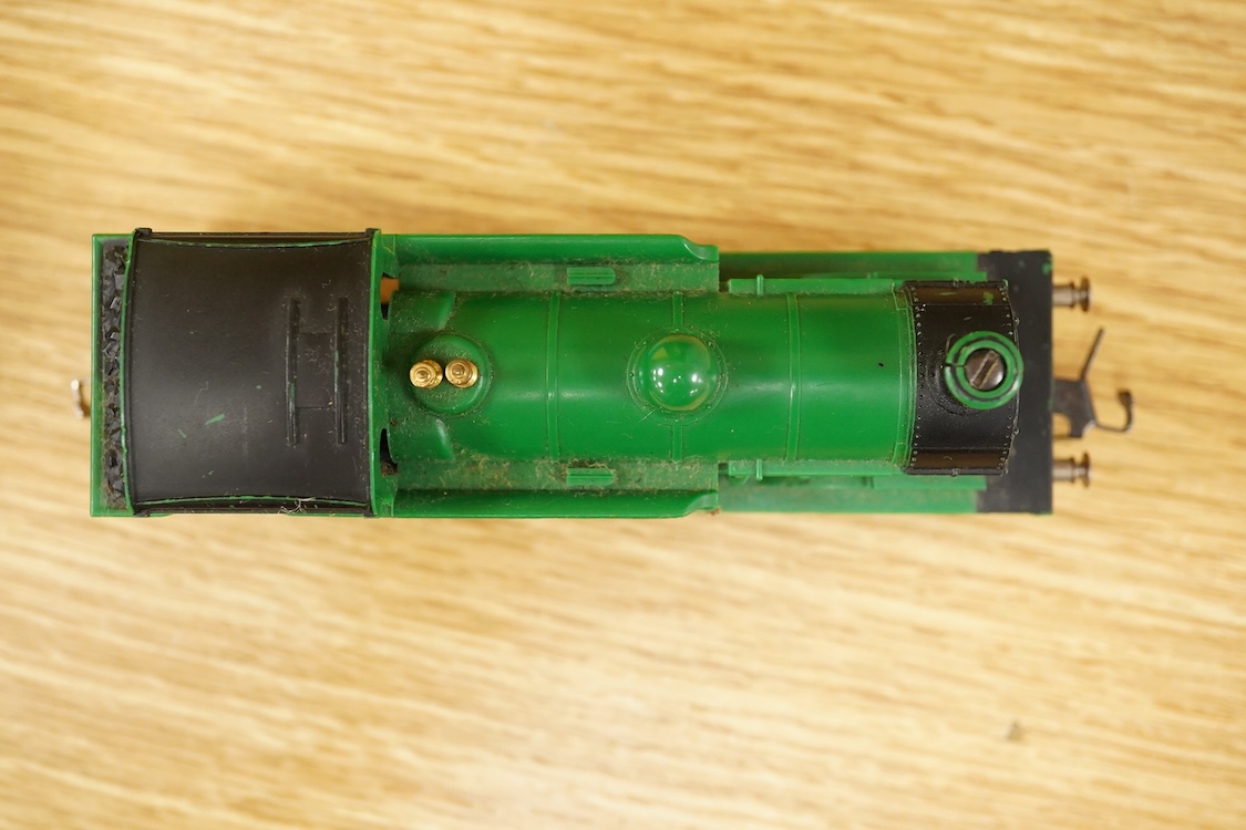 A collection of Hornby Dublo for 2 rail running, including; a boxed BR class A4 4-6-2, Golden Fleece 60030, (2211), together with three boxed bogie coaches and two wagons, plus four unboxed wagons, and a complete box set